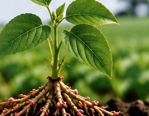 RhizoPulse Beans on farmland